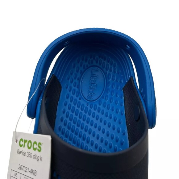Crocs LiteRide Youth Girls Slip-on Clogs Size 1 (J1) Navy Water Friendly & Comfy - Picture 8 of 14